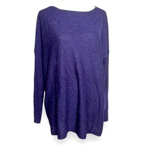 Eileen Fischer light confetti sweater wool silk LP